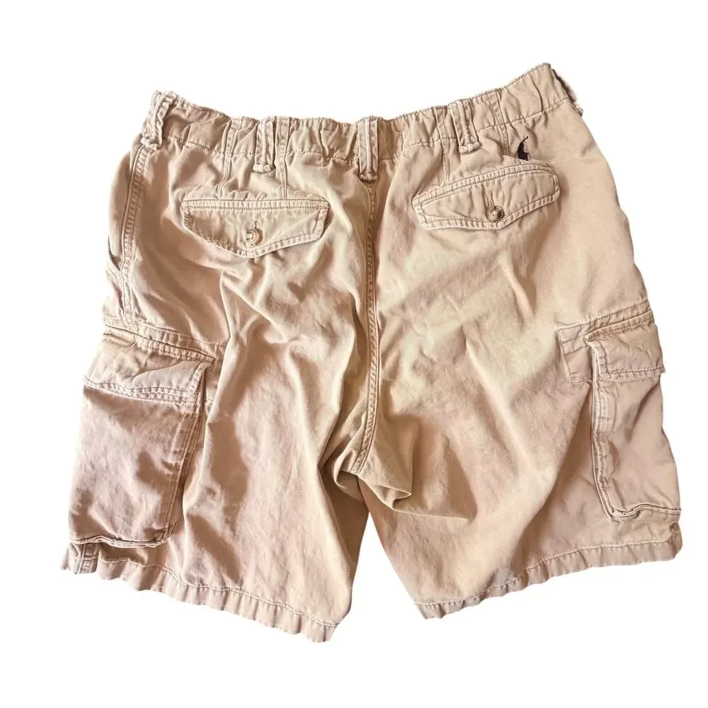 Polo Ralph Lauren Men Classic worn in cargo Shorts khaki 33 waist 9’’ inseam